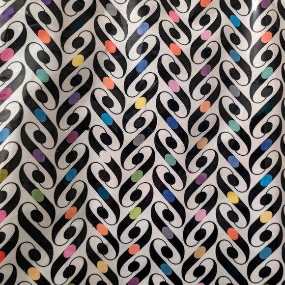 vinyl black / white / multicolor pattern tote bag by paperchase - Picture 3 of 6